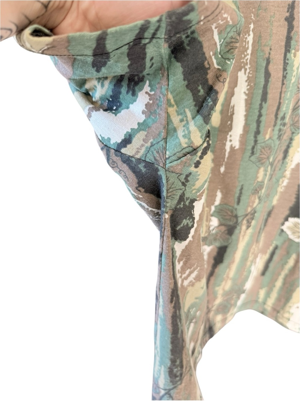 VTG 90s Dame-O-Flage Grapevine Camo T-Shirt Medium - Picture 7 of 10